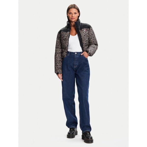 tommy-jeans-mpouphan-kheimoniatiko-dw0dw21967-kaphe-relaxed-fit-0000305373595 (1) ΓΥΝΑΙΚΕΙΟ TJW CROPPED LEOPARD PUFFER TOMMY JEANS DW0DW21967-0HD - Image 2