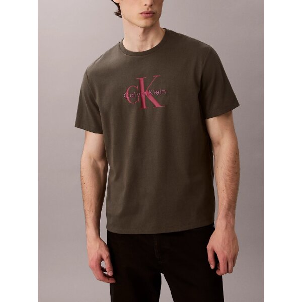 w=1125,h=1500 Ανδρική μπλούζα κοντό μανίκι Hero Monologo Tee 20s CALVIN KLEIN LV04RB862G-PAR γκρι - Image 1