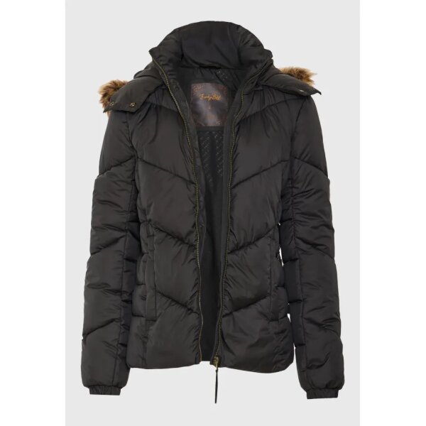 FBL012-100-01_BLACK_7 Γυναικείο Φουσκωτό Τζάκετ FUNKY BUDDHA FBL012-100-01-BLACK - Image 2