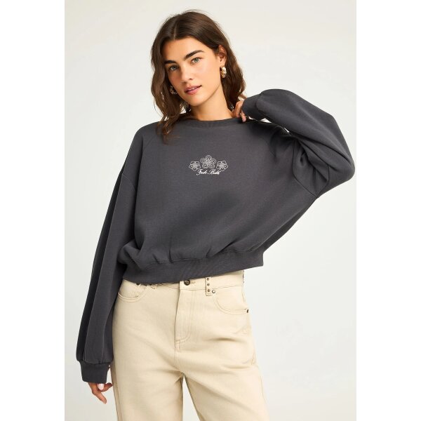 FBL012-111-06_ANTHRACITE_1 Γυναικείο Φούτερ Με Λαιμόκοψη FUNKY BUDDHA FBL012-111-06-ANTHRACITE - Image 1