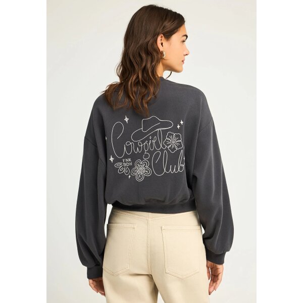 Γυναικείο Φούτερ Με Λαιμόκοψη FUNKY BUDDHA FBL012-111-06-ANTHRACITE - Image 2