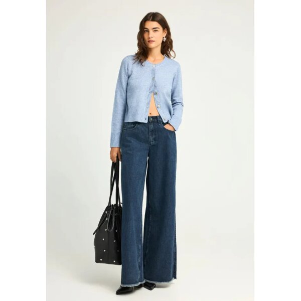 Γυναικεία Πλεκτή Ζακέτα FUNKY BUDDHA FBL012-113-09-BABY BLUE - Image 3