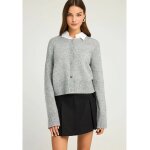 Γυναικεία Πλεκτή Ζακέτα FUNKY BUDDHA FBL012-113-09-GREY