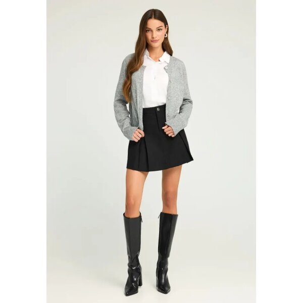 Γυναικεία Πλεκτή Ζακέτα FUNKY BUDDHA FBL012-113-09-GREY - Image 3