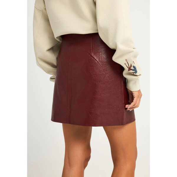 Γυναικεία Φούστα Μίνι FUNKY BUDDHA FBL012-117-14-MAROON - Image 3