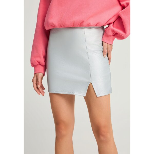 FBL012-118-14_SILVER_1 (1) Γυναικεία Φούστα Μίνι FUNKY BUDDHA FBL012-118-14 - Image 1