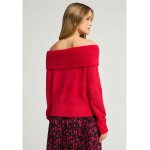 Γυναικείο Πλεκτό με Λαιμόκοψη FUNKY BUDDHA FBL012-120-09-SCARLET RED - Image 4