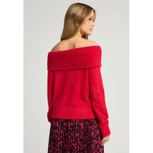 Γυναικείο Πλεκτό με Λαιμόκοψη FUNKY BUDDHA FBL012-120-09-SCARLET RED - Image 4