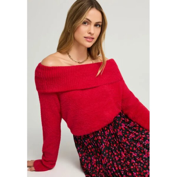 Γυναικείο Πλεκτό με Λαιμόκοψη FUNKY BUDDHA FBL012-120-09-SCARLET RED - Image 5