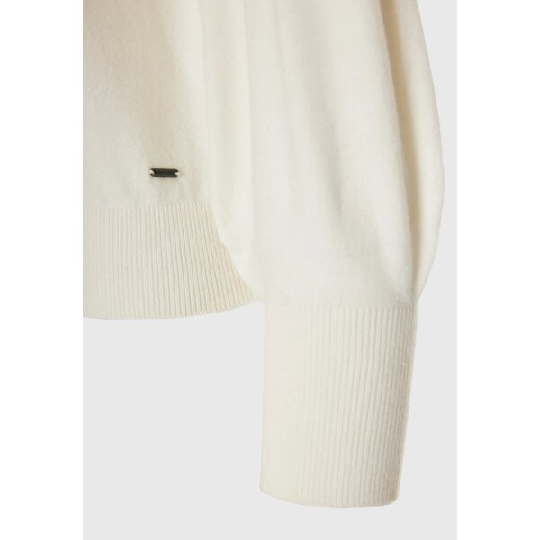 Γυναικείο Πλεκτό με Λαιμόκοψη FUNKY BUDDHA FBL012-123-09-WHITE - Image 5