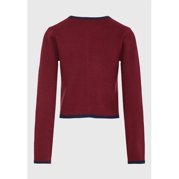 Γυναικεία Πλεκτή Ζακέτα FUNKY BUDDHA FBL012-131-09-WINE RED - Image 2