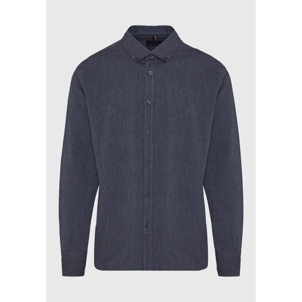 Ανδρικό Πουκάμισο Basic FUNKY BUDDHA FBM012-001-05 ΜΠΛΕ - Image 1