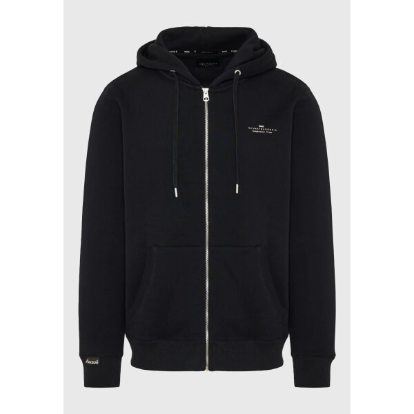 Ανδρική Ζακέτα Φούτερ Με Κουκούλα FUNKY BUDDHA FBM012-001-06 ΜΑΥΡΟ - Image 1