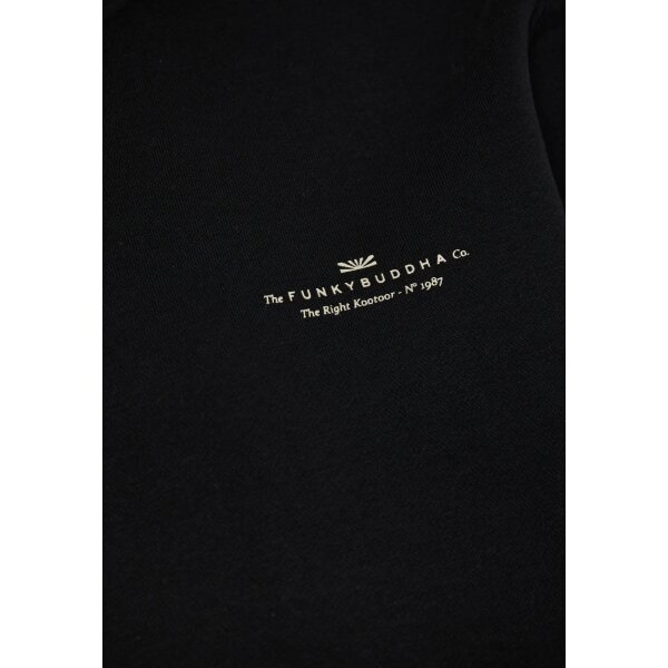 Ανδρική Ζακέτα Φούτερ Με Κουκούλα FUNKY BUDDHA FBM012-001-06 ΜΑΥΡΟ - Image 2