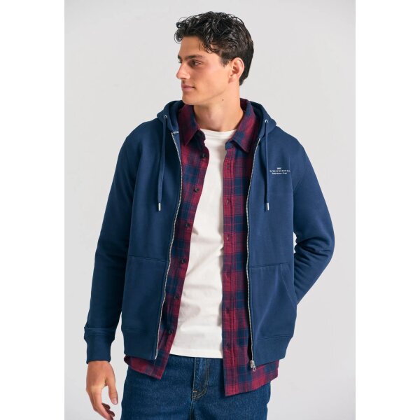 Ανδρική Ζακέτα Φούτερ Με Κουκούλα FUNKY BUDDHA FBM012-001-06 ΜΠΛΕ - Image 2