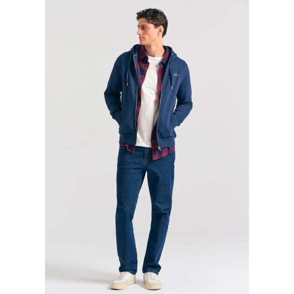 Ανδρική Ζακέτα Φούτερ Με Κουκούλα FUNKY BUDDHA FBM012-001-06 ΜΠΛΕ - Image 3