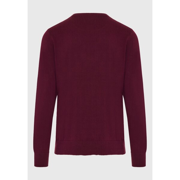 Ανδρικό Πλεκτό με Λαιμόκοψη FUNKY BUDDHA FBM012-001-09 MERLOT MEL - Image 6