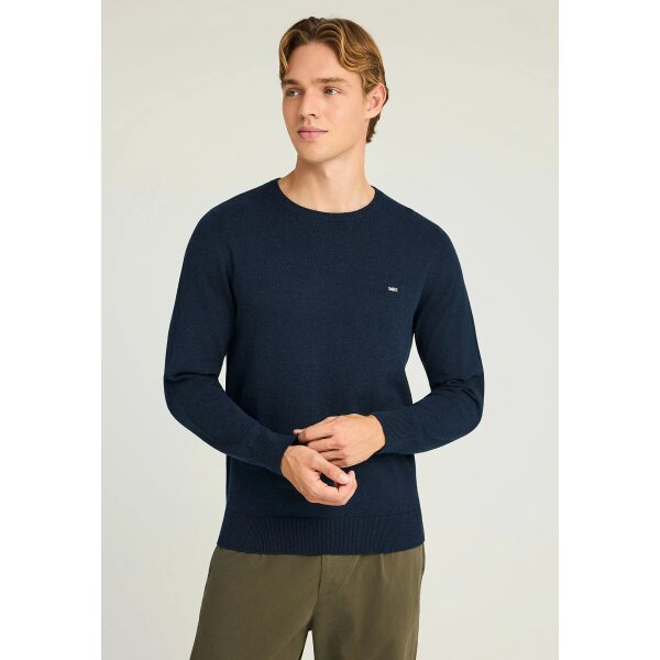 Ανδρικό Πλεκτό με Λαιμόκοψη FUNKY BUDDHA FBM012-001-09 ΜΠΛΕ - Image 1