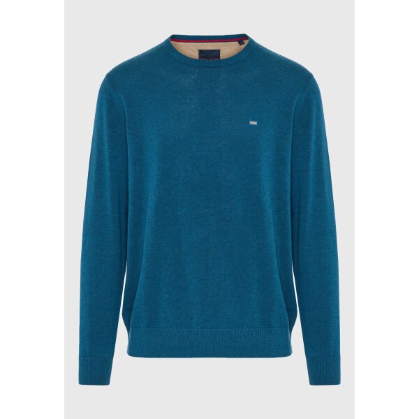 Ανδρικό Πλεκτό με Λαιμόκοψη FUNKY BUDDHA FBM012-001-09 ΠΕΤΡΟΛ - Image 5