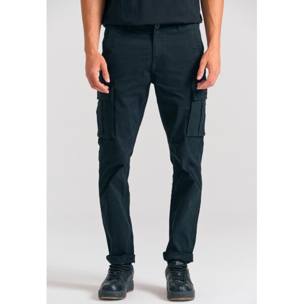 Ανδρικό Παντελόνι Cargo FUNKY BUDDHA FBM012-002-02 ΜΑΥΡΟ - Image 1