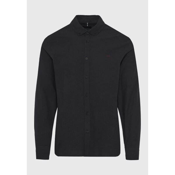 Ανδρικό Πουκάμισο Basic FUNKY BUDDHA FBM012-002-05 ΜΑΥΡΟ - Image 1