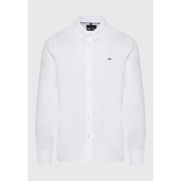 FBM012-002-05_WHITE_6 Ανδρικό Πουκάμισο Basic FUNKY BUDDHA FBM012-002-05 ΛΕΥΚΟ - Image 1