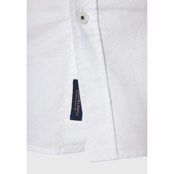 FBM012-002-05_WHITE_8 Ανδρικό Πουκάμισο Basic FUNKY BUDDHA FBM012-002-05 ΛΕΥΚΟ - Image 3