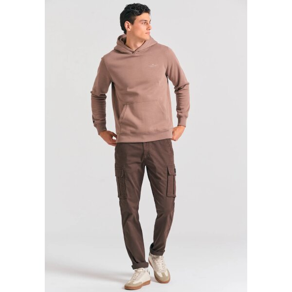 Ανδρικό Φούτερ Με Κουκούλα FUNKY BUDDHA FBM012-002-06 ΚΑΦΕ - Image 3