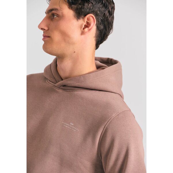 Ανδρικό Φούτερ Με Κουκούλα FUNKY BUDDHA FBM012-002-06 ΚΑΦΕ - Image 5