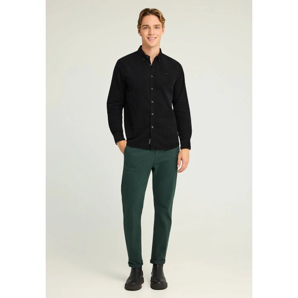 Ανδρικό Πουκάμισο Basic FUNKY BUDDHA FBM012-003-05 ΜΑΥΡΟ - Image 3