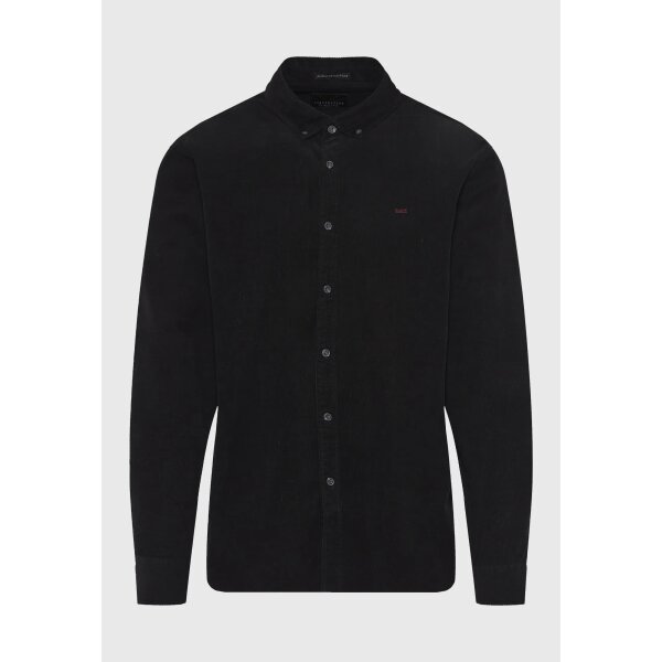 Ανδρικό Πουκάμισο Basic FUNKY BUDDHA FBM012-003-05 ΜΑΥΡΟ - Image 6