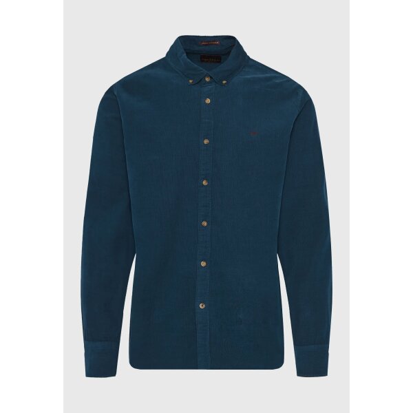FBM012-003-05_INDIAN_TEAL_6 Ανδρικό Πουκάμισο Basic FUNKY BUDDHA FBM012-003-05 ΜΠΛΕ - Image 6