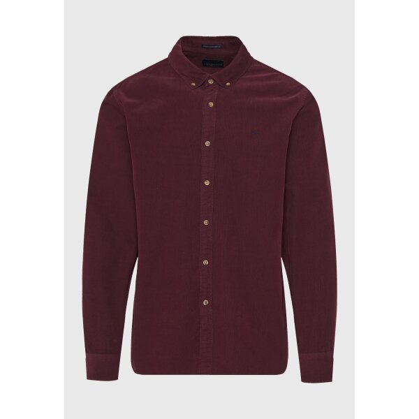 FBM012-003-05_MERLOT_6 Ανδρικό Πουκάμισο Basic FUNKY BUDDHA FBM012-003-05 ΜΠΟΡΝΤΩ - Image 5
