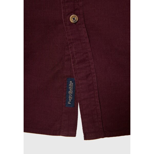 FBM012-003-05_MERLOT_8 Ανδρικό Πουκάμισο Basic FUNKY BUDDHA FBM012-003-05 ΜΠΟΡΝΤΩ - Image 7