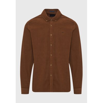 Ανδρικό Πουκάμισο Basic FUNKY BUDDHA FBM012-003-05 MOCCA