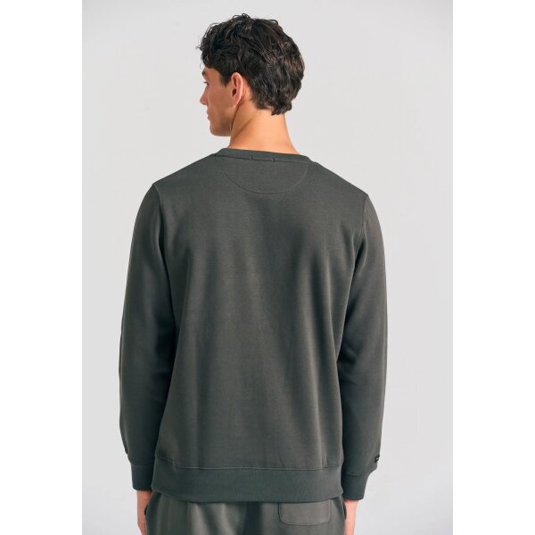 Ανδρικό Φούτερ Με Λαιμόκοψη FUNKY BUDDHA FBM012-003-06 ΧΑΚΙ - Image 4