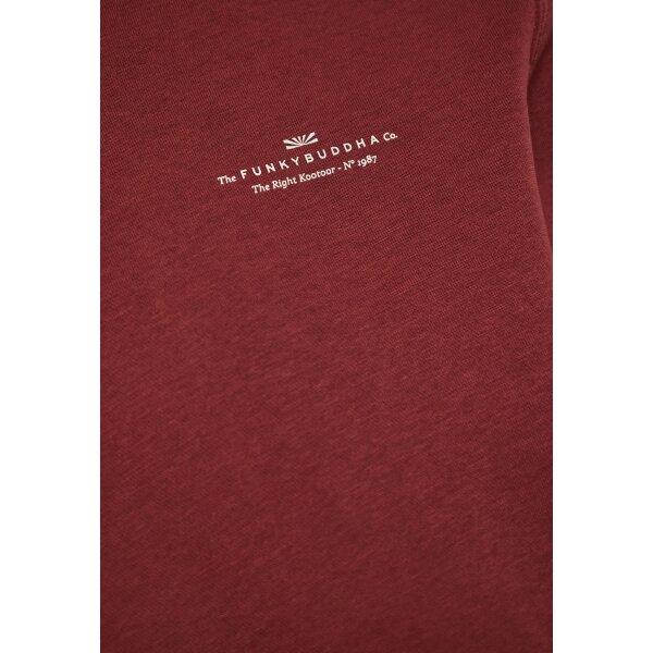 Ανδρικό Φούτερ Με Λαιμόκοψη FUNKY BUDDHA FBM012-003-06 MAROON - Image 4