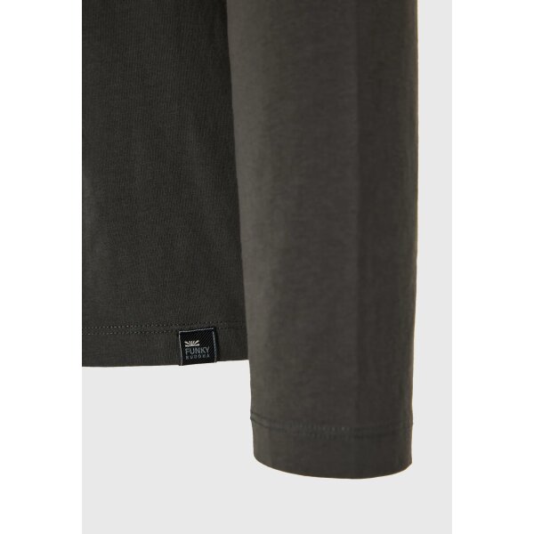Ανδρική Μπλούζα Με Μακρύ Μανίκι FUNKY BUDDHA FBM012-003-07-FOREST NIGHT - Image 4