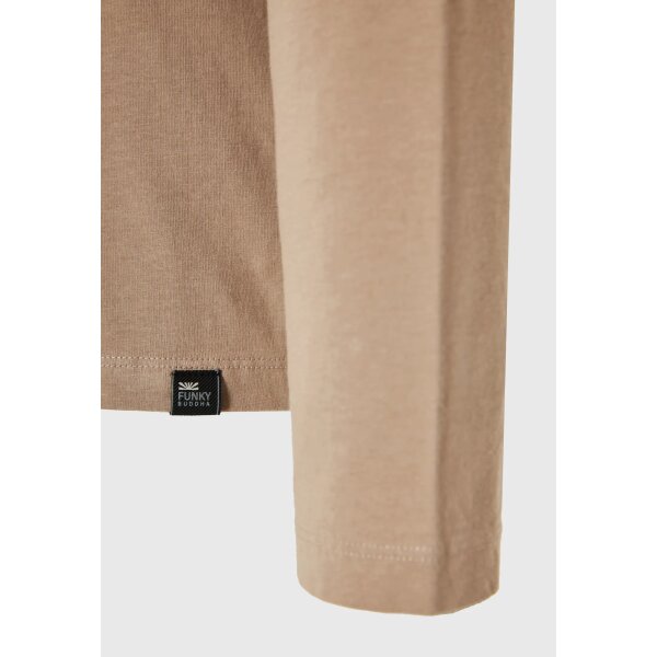 Ανδρική Μπλούζα Με Μακρύ Μανίκι FUNKY BUDDHA FBM012-003-07-LT CIGAR - Image 8