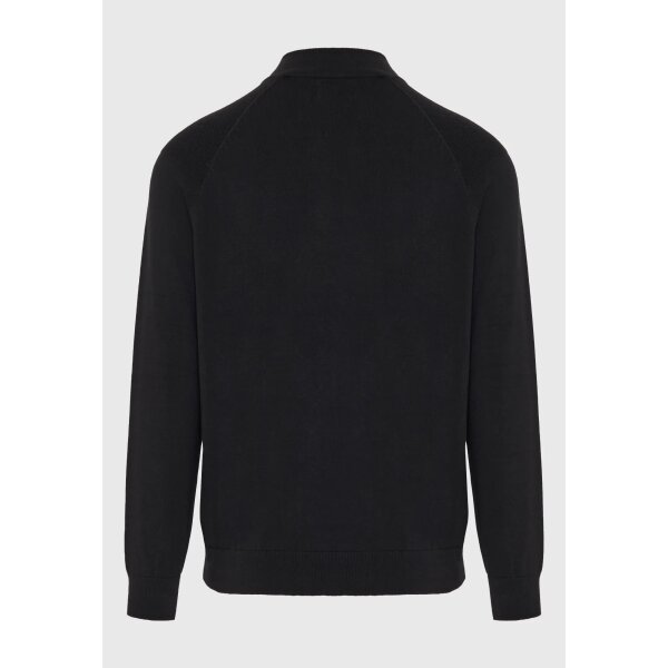 Ανδρικό Πλεκτό Με Φερμουάρ FUNKY BUDDHA FBM012-003-09 ΜΑΥΡΟ - Image 2