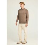 Ανδρικό Πλεκτό Με Φερμουάρ FUNKY BUDDHA FBM012-003-09 ΚΑΦΕ - Image 2