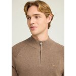 Ανδρικό Πλεκτό Με Φερμουάρ FUNKY BUDDHA FBM012-003-09 ΚΑΦΕ - Image 4