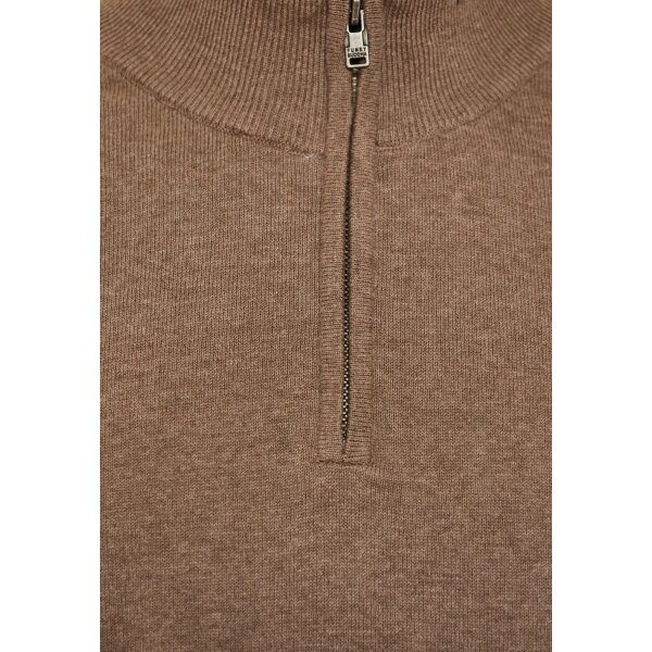 Ανδρικό Πλεκτό Με Φερμουάρ FUNKY BUDDHA FBM012-003-09 ΚΑΦΕ - Image 6