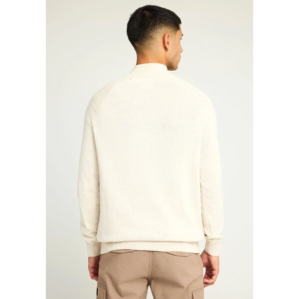 Ανδρικό Πλεκτό Με Φερμουάρ FUNKY BUDDHA FBM012-003-09 ΕΚΡΟΥ - Image 3