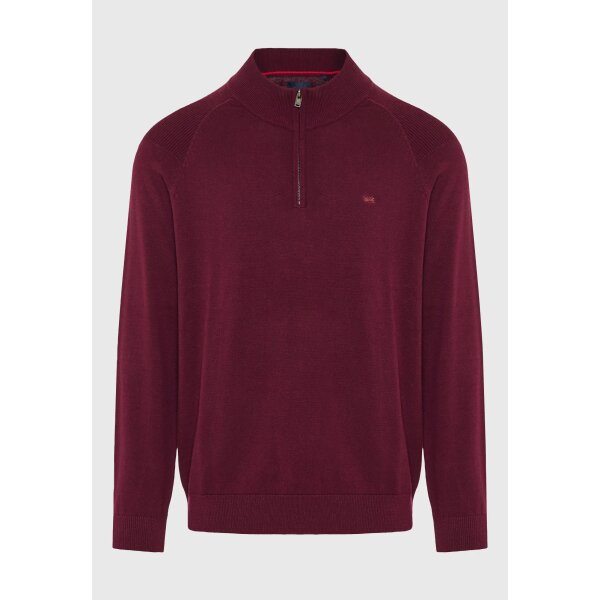 Ανδρικό Πλεκτό Με Φερμουάρ FUNKY BUDDHA FBM012-003-09 MERLOT MEL - Image 5