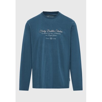 Ανδρική Μπλούζα Με Μακρύ Μανίκι FUNKY BUDDHA FBM012-004-07-INDIAN TEAL