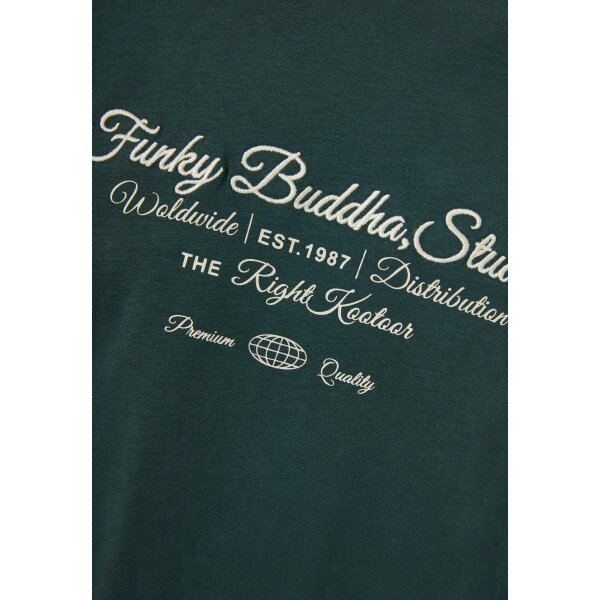 Ανδρική Μπλούζα Με Μακρύ Μανίκι FUNKY BUDDHA FBM012-004-07-ΠΡΑΣΙΝΟ - Image 3