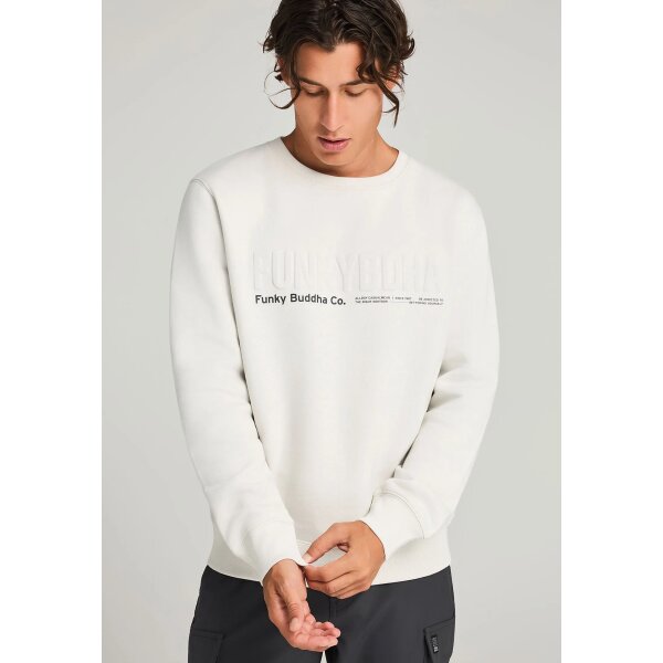 Ανδρικό Φούτερ Με Λαιμόκοψη FUNKY BUDDHA FBM012-008-06 MIST - Image 1