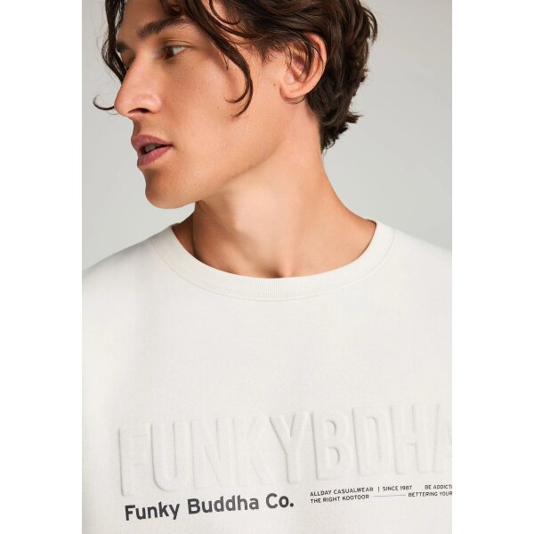 Ανδρικό Φούτερ Με Λαιμόκοψη FUNKY BUDDHA FBM012-008-06 MIST - Image 4