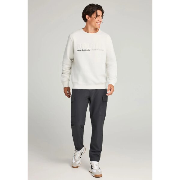 Ανδρικό Φούτερ Με Λαιμόκοψη FUNKY BUDDHA FBM012-008-06 MIST - Image 5